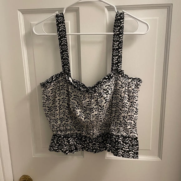NWT Ann Taylor Loft Floral Plaid Peplum Cami - Picture 3 of 4